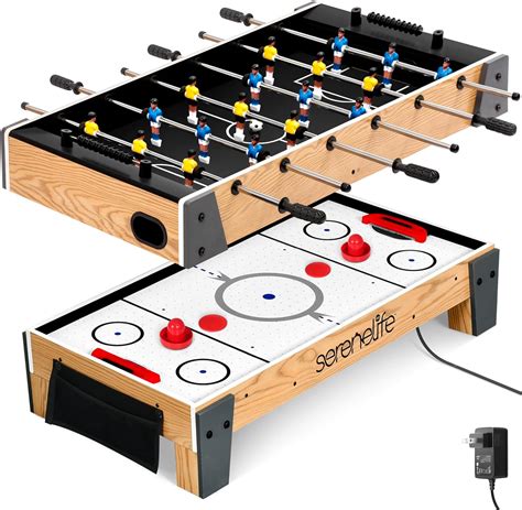 SereneLife 4-in-1 Multi-Game Table - 48" Sports Arcade, Ping Pong, Air ...