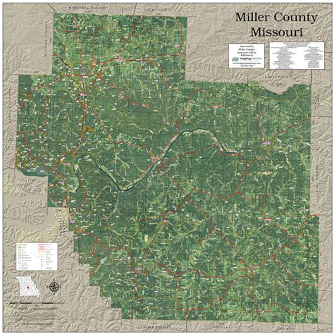 Miller County Missouri 2024 Aerial Wall Map | Mapping Solutions