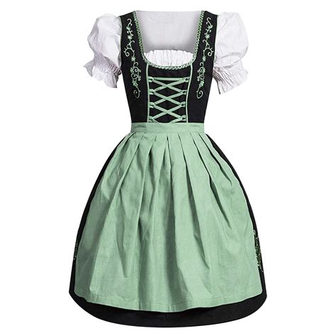 TAIAOJING Dirndl Dresses Women Traditional German Oktoberfest Plus Size ...