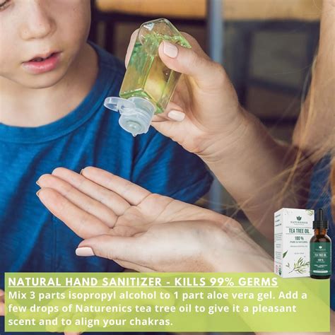 Naturenics Tea Tree Essential Oil - 100% USDA Organic Melaleuca Alternifolia - Therapeutic Grade ...