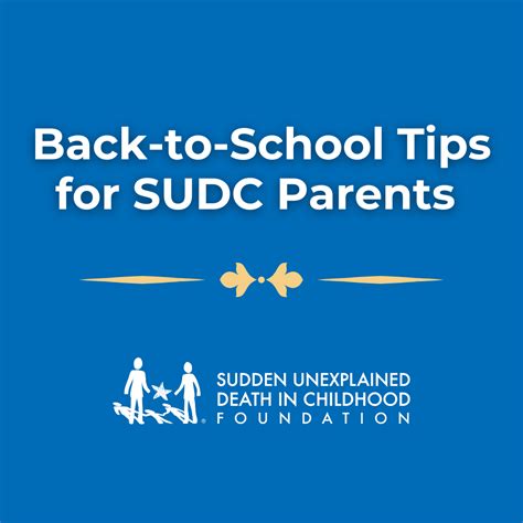 Back to School Tips | SUDC Foundation