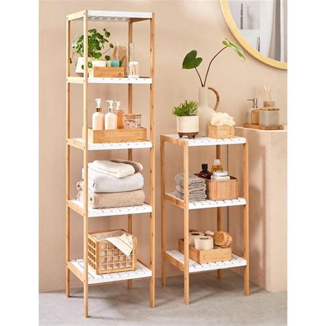 Buy Omnia Bamboo 3-Tier Bathroom Storage Shelf from Home Centre at just ...