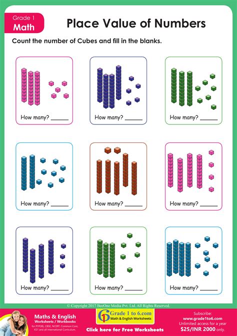 Printable Math Worksheets Tens And Ones