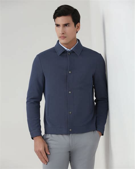 Buy Grey Textured Zipper Jacket - Joan Online