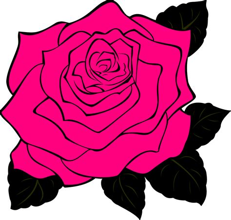 Pink Rose clip art - vector clip art online, royalty free & public ...