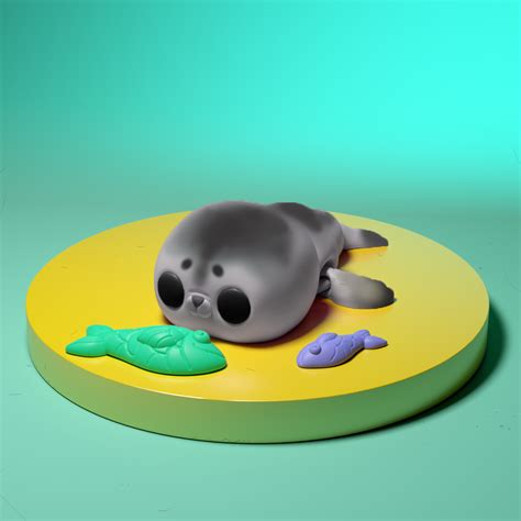STL file FLEXI CUTE SEAL, PRINT IN PLACE 🦭・3D printer model to download ...