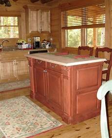 The Terra Kitchen Island by The May Flair Kitchen Island Complements This Log Home S The Terra Kitchen Island
