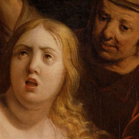 17th Century Oil on Canvas Susanna and the Elders Flemish Painting ...