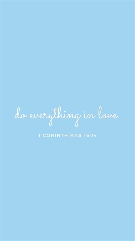 Aesthetic Blue Wallpaper Bible Verse 1 Corinthians 16:14
