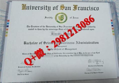 美国旧金山大学毕业证样本|国外大学文凭成绩单|美国大学留信网认证
