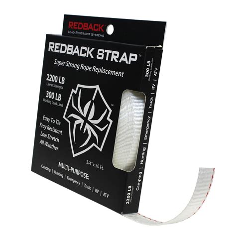 Redback Strap - 50 Feet 2200lb Strength - Multipurpose Super Strong ...
