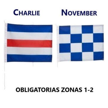 .Banderas Código C+N--30x45 ó 40x60cm--Zona 1 y 2 | Tienda del Mar