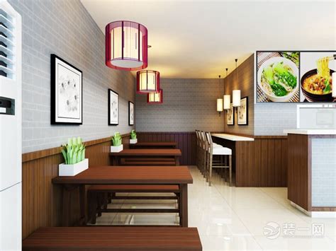 25万元餐饮空间60平米装修案例_效果图 - 【仟舍·设计】60㎡新中式面馆 - 设计本