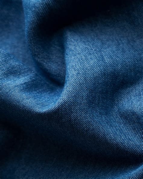 Mid Blue Lightweight Denim Shirt - Eton