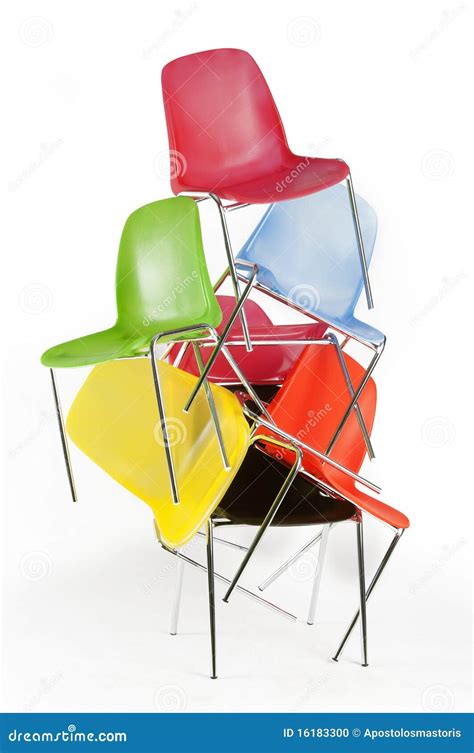 Stack of chairs stock photo. Image of blue, space, color - 16183300