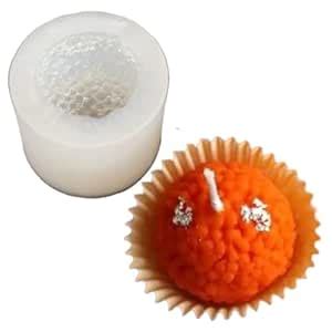 Vedini Motichoor Laddu Shape Silicone Candle Making Mould Ladoo Dessert ...