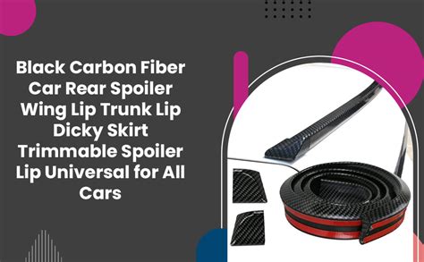 AutoBizarre Black Carbon Fiber Car Rear Spoiler Wing Lip Trunk Lip ...