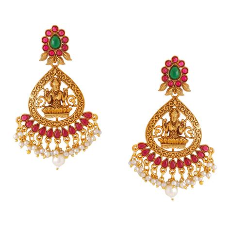 Yellow Chimes Earrings for Women and Girls Traditional Chandbali ...