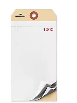 3-Part Blank Inventory Tags - Carbon, #1000 - 1499 S-14010 - Uline