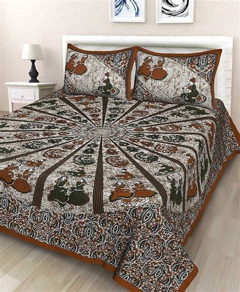 BedZone Cotton 300 TC Bedsheet (King_Multicolour): Amazon.in: Home ...