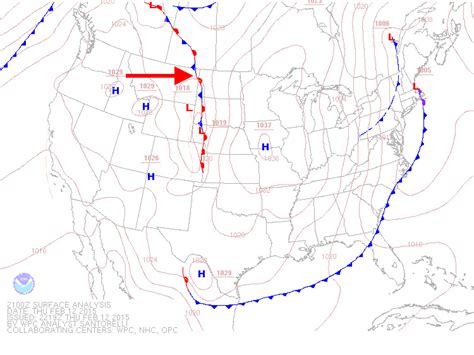 Stationary Front Example 的图像结果