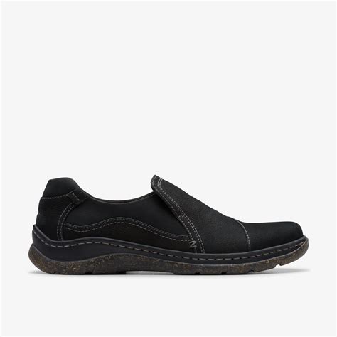 Womens Orlene Slip Black Leather Slip-Ons | Clarks