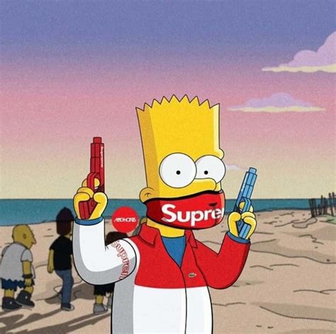 [100+] Cool Bart Simpson Supreme Wallpapers | Wallpapers.com