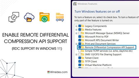 Enable Remote Differential Compression API Support - Windows