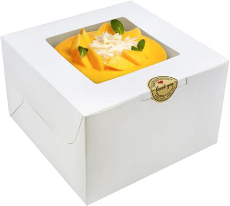 SmilerSmile 24pcs Cake Boxes 10x10x5 Inches White India | Ubuy