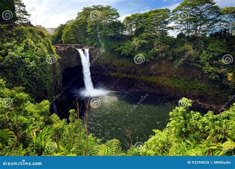 Majesitc Rainbow Falls Waterfall in Hilo, Wailuku River State Park ...