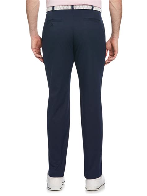 Ben Hogan Active Waistband Flat Front Golf Pant - Black Iris