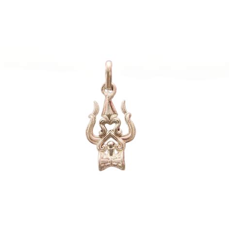 Silver Trishul Locket 3.5cm - Sacred Trident Pendant | Asp Fashion ...