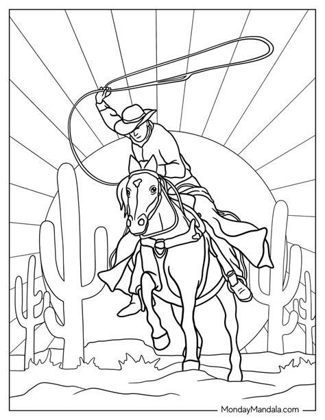 20 Cowboy Coloring Pages (Free PDF Printables)