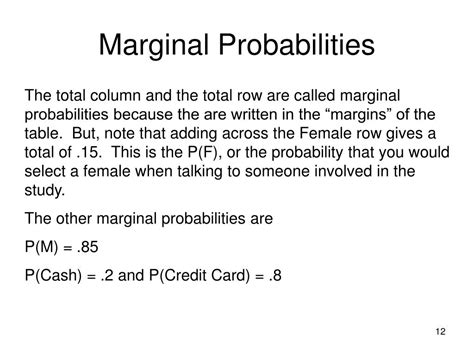 Image result for Example of Marginal Probability