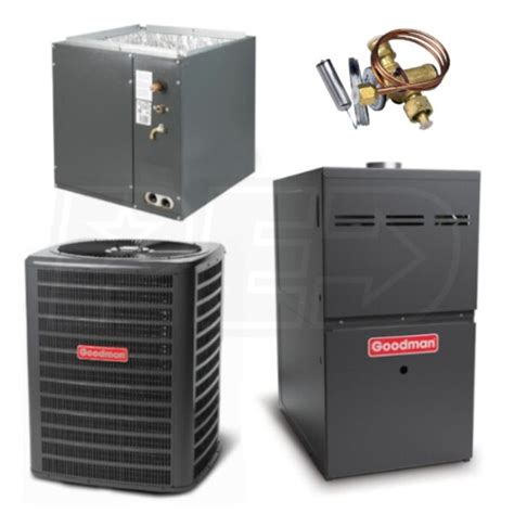 Goodman GSX1618GMEC80040U - 1.5 Ton Cooling - 40k BTU/Hr Heating - Air ...