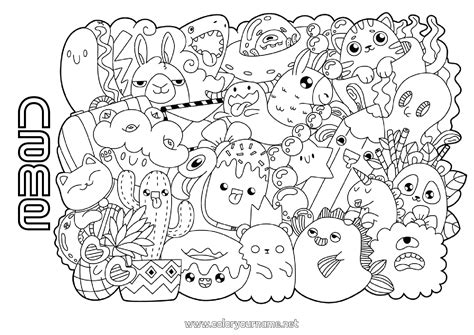 Cute Colouring Pages Kawaii