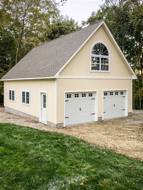 24x36 Legacy 2-Story Workshop 2-Car Garage in Bozrah, CT | Sheds Unlimited