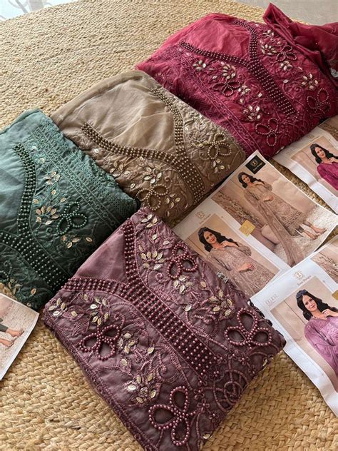 ZIAAZ DESIGNS CODE NO - 740 ORGANZA HANDWORK BEAUTIFUL DESIGN PARTY ...