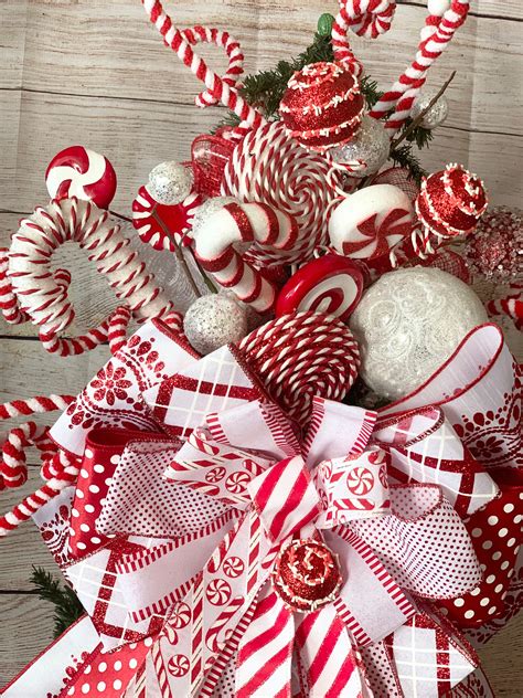 Peppermint Candy Tree Topper Candy Christmas Tree Topper,Candy Cane