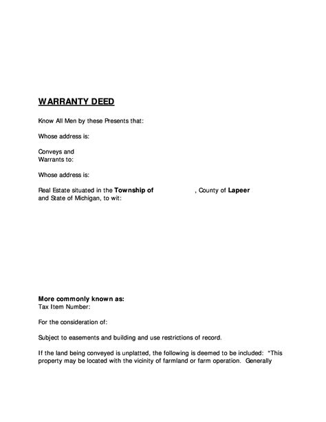 40+ Warranty Deed Templates & Forms (General, Special) - Template Lab