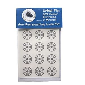 Urinal Fly Toilet Stickers, 12 Packs, Grey Target, 80% Cleaner ...
