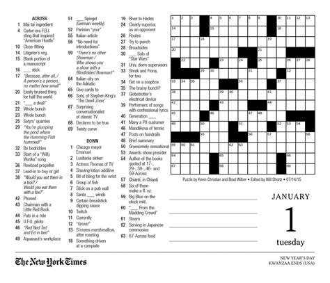 Seattle Times Crosswords - Free Printable Crosswords