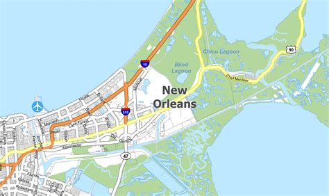 Where Is New Orleans On The Usa Map, Louisiana Map / Geography of ...