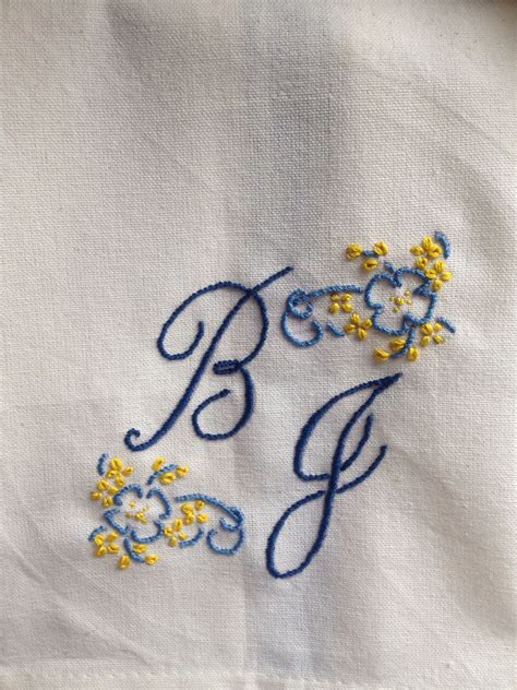 embroidery initials