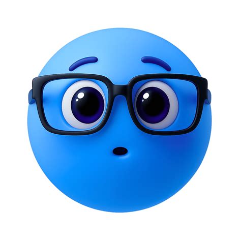 Big Eyeglasses Emoticon Emoji » PNG Emoji