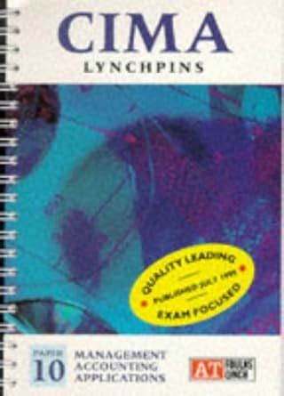 Buy Management Accounting Applications (Paper 10) (CIMA Lynchpins S ...
