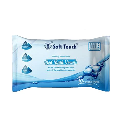 Amazon.in: Buy Soft Touch Bed Bath Towel Wet Wipes | with Chlorhexidine ...