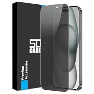 SupCares Privacy Tempered Glass for iPhone 15 Plus and 16 Plus (6.7 ...