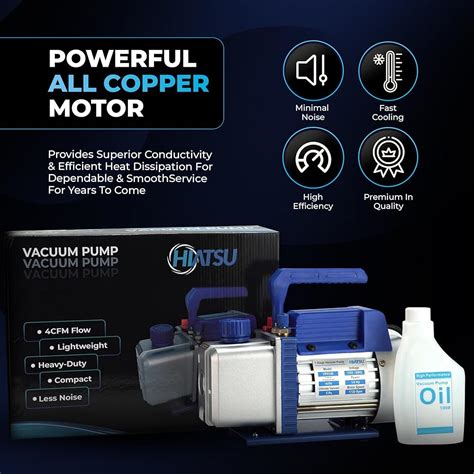 Hiatsu 4 CFM Vacuum Pump for AC System - HVAC Vacuum India | Ubuy