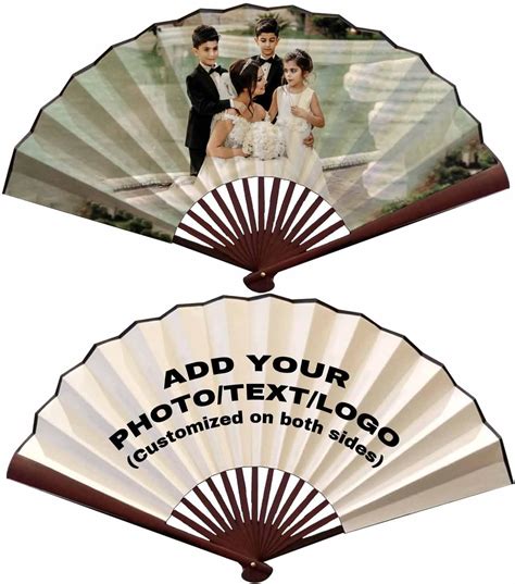 Amazon.com: AIFLM Personalized Folding Fan Custom Photo Hand Held Fans ...